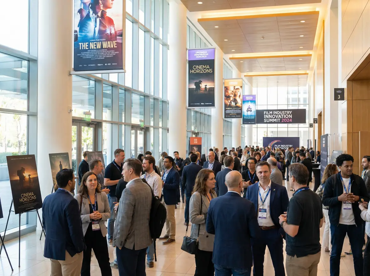 影视行业峰会现场，专业人士交流 抖阴 信息